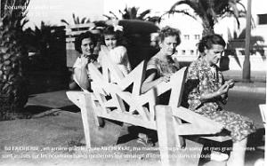 Oran- SDV- 7063- 1959 10 11 ORAN BD FAIDHERBE NOUVEAUX BANCS  ARRIERE PLAN LYCEE ALI CHEKKAL -